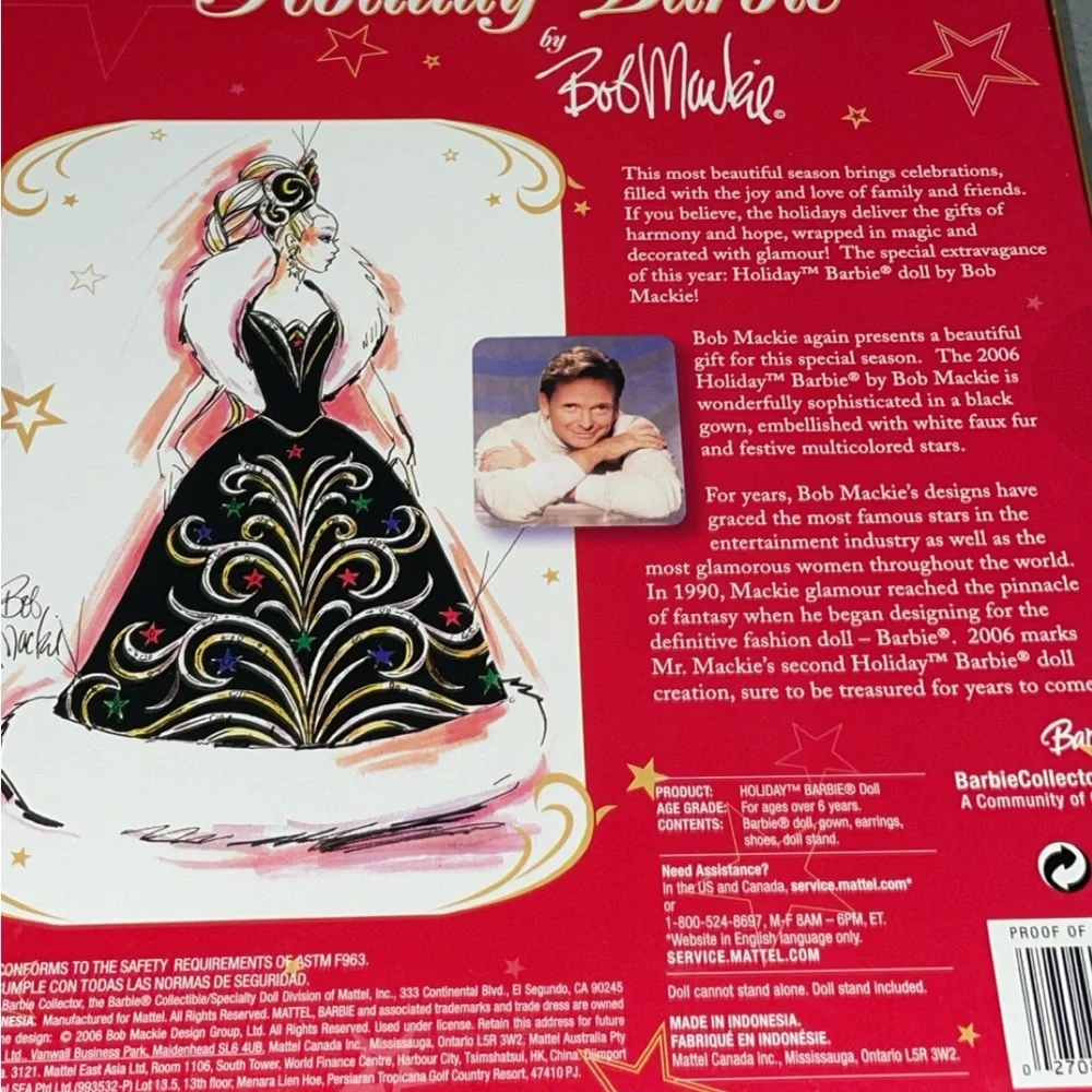 2006 Holiday Barbie Bob Mackie Doll